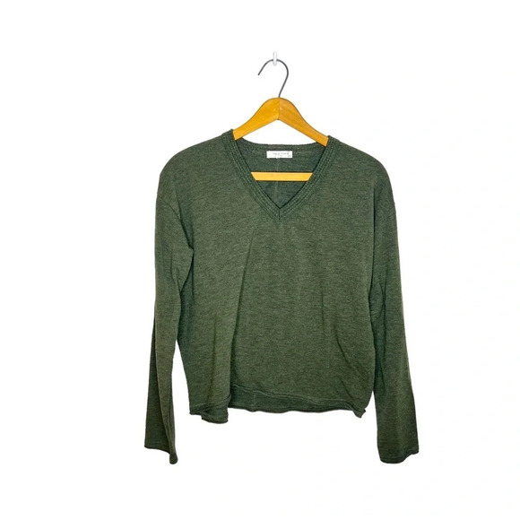RAG & BONE Surplus Army Green V Neck Pullover Sweater - Picture 2 of 7